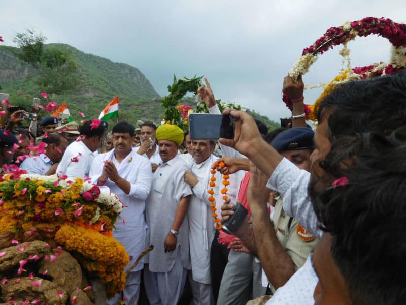 The funeral of martyr Mishrailal Meena