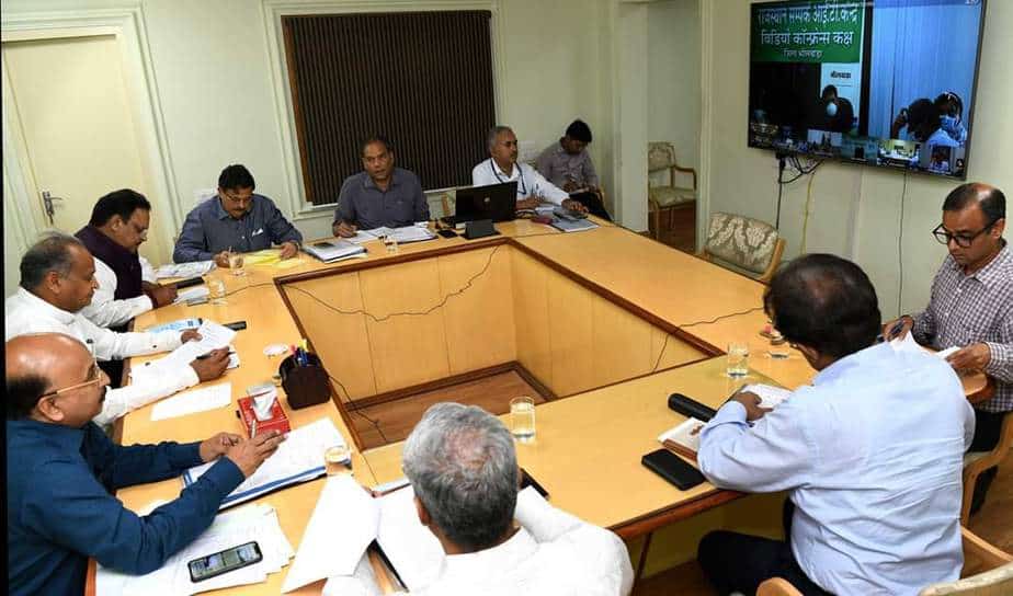 Chief Minister Ashok Gehlot video conferencing