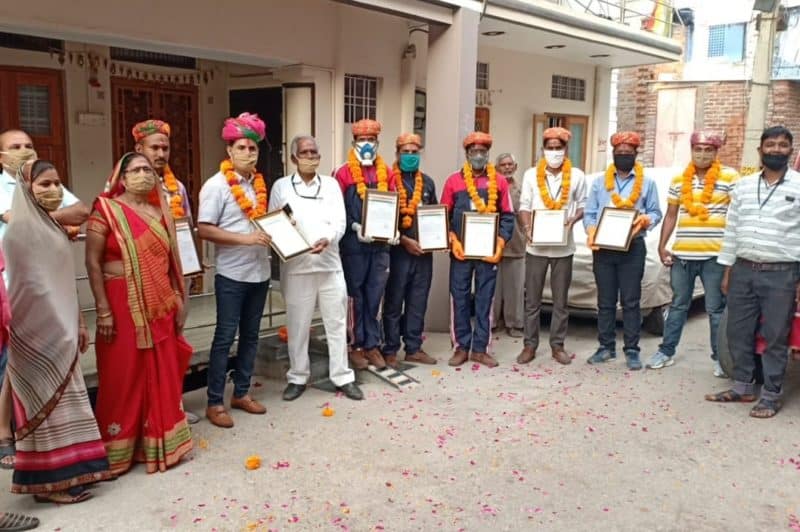 पालिका के कोरोना वारियर्स का सम्मान, भामाशाह चांदमल ने साफा बंधाकर किया स्वागत