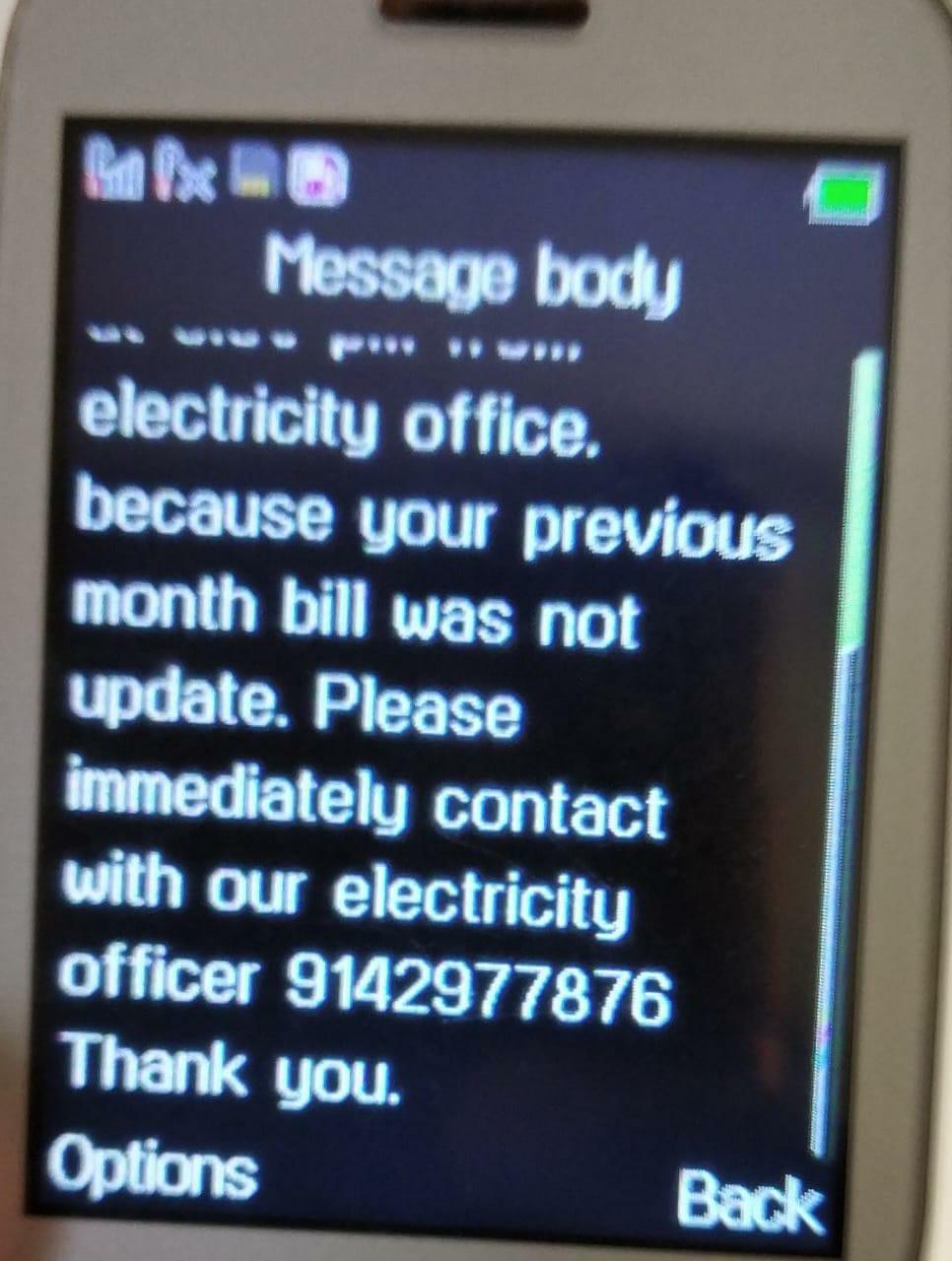 Consumers are getting fake messages threatening to cut electricity connections