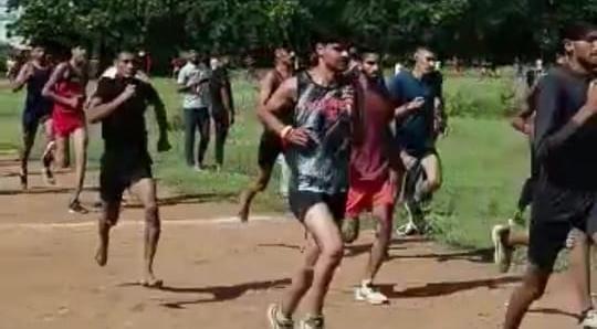 Agniveers' running competition organized Agniveers' running competition organized