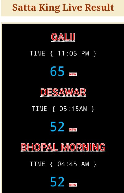दिसावर सट्टा किंग