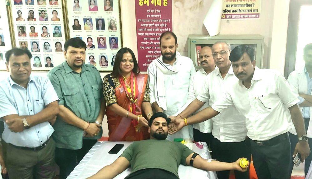 blood donation camp Collected 68 units of blood in blood donation camp, provided food to deaf and dumb children