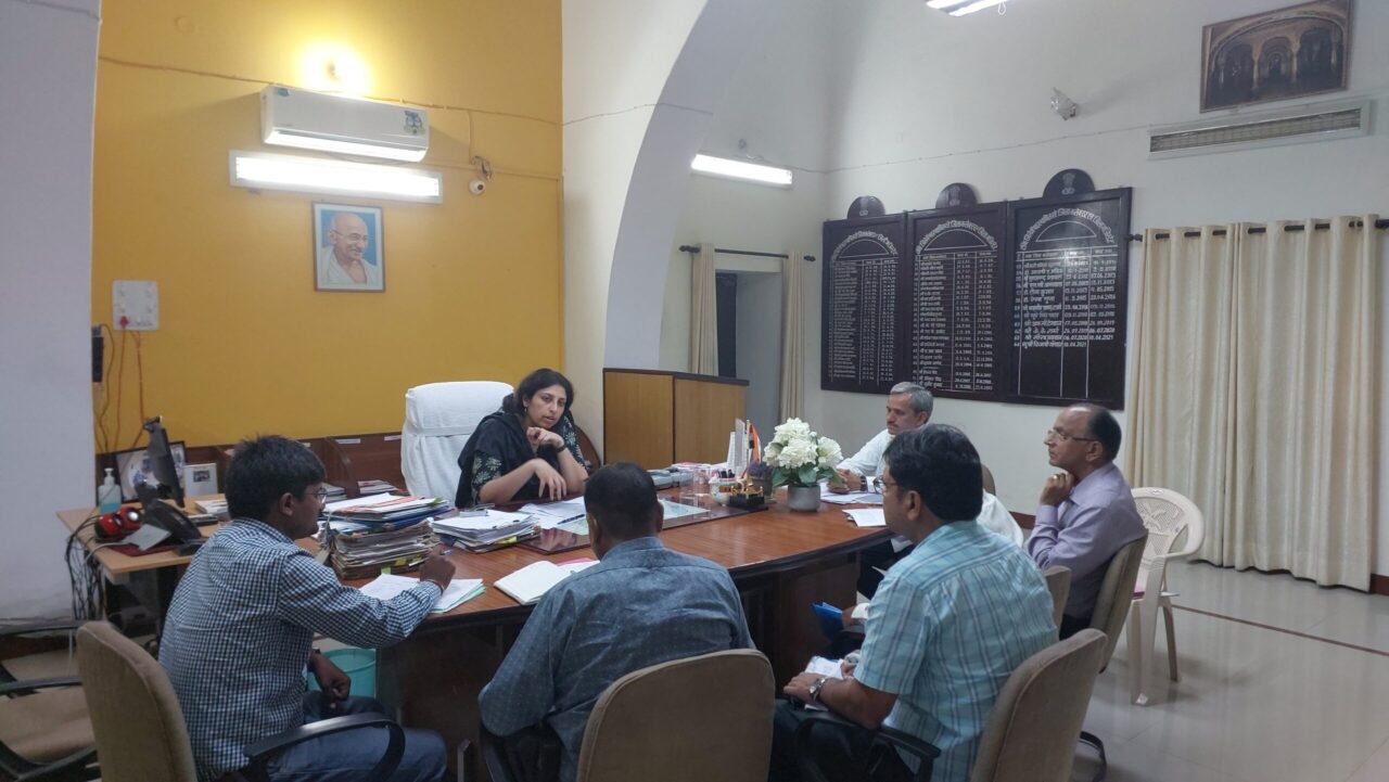 A review meeting was held regarding the repair and construction works in the hospitals of the district.