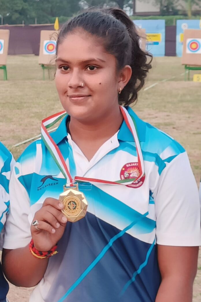 Rajasthan's name Roshan Yashasvi Nathawat won the gold medal in the national archery competition