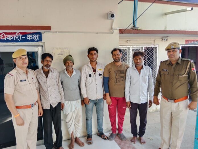 Uniara police arrested five in case of land dispute including cow kashi