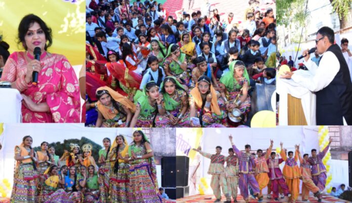 Chandrashekhar Malikheda Mahatma Gandhi Higher Secondary School celebrated the annual festival, students gave colorful presentations