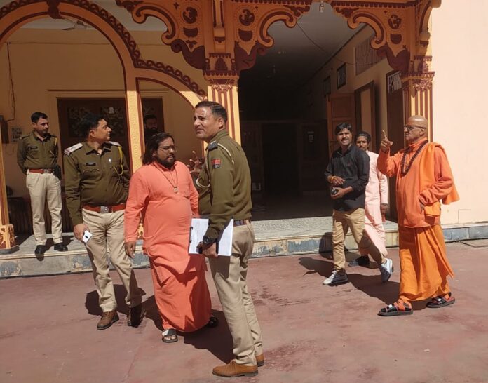 Mahamandaleshwar Swami Hansram Udasin received threats on social media for returning respect to Guru Granth Sahib, enhanced security