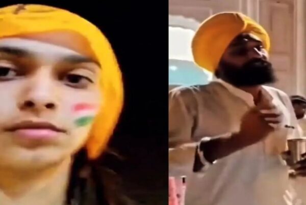 Tiranga was made on the face of the girl, then she was stopped from going to the Golden Temple, saying that this is Punjab in India .... Video viral