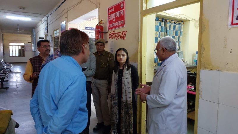 सामुदायिक स्वास्थ्य केंद्र मालपुरा में सफाई व्यवस्थाओं को दुरुस्त करने के दिए निर्देश